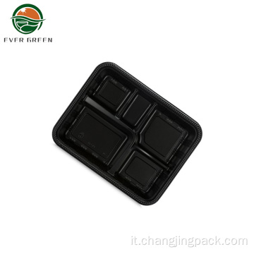 PP Plastic 5 Compartment Montaggio da asporto usa e getta